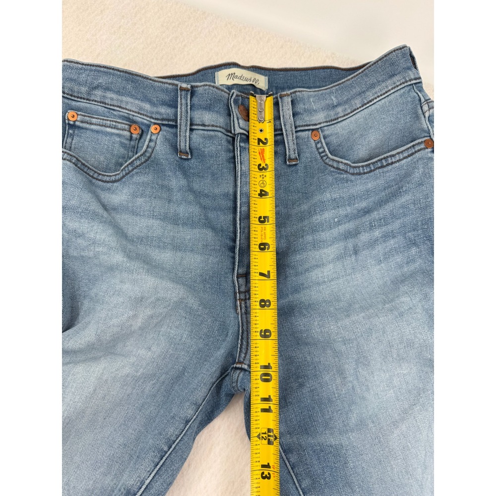 Madewell Mid-Rise Kick Out Jeans Womens 30 (32x26) Blue Light Wash Stretch Denim - Picture 8 of 11